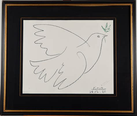 Igavel Auctions After Pablo Picasso Dove Of Peace Lithograph 1961