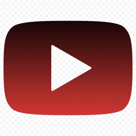 HD Youtube YT Black Red Outline Logo Symbol Sign Icon PNG Citypng