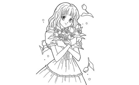 Sketsa Anime Jepang Gambar Mewarnai Anime Perempuan Sketsa Anime