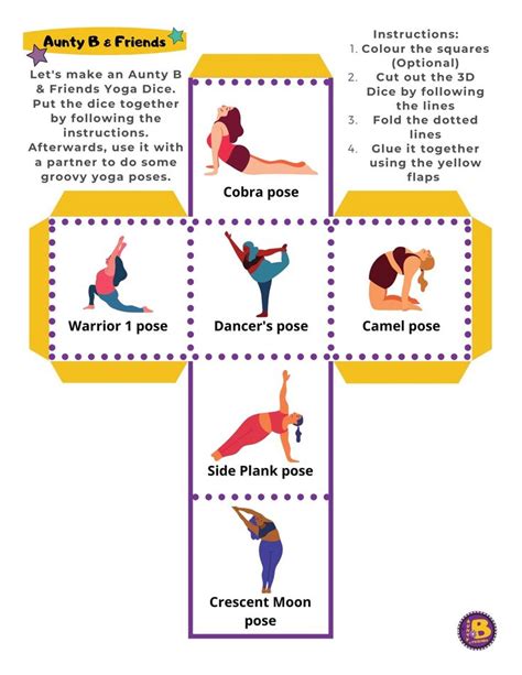 Free Printable Yoga Poses Dice Activity Yoga For Kids Printable