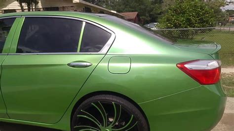 True Gritt Customs Honda Accord Green Pearl Paint Job On 24s Pearl