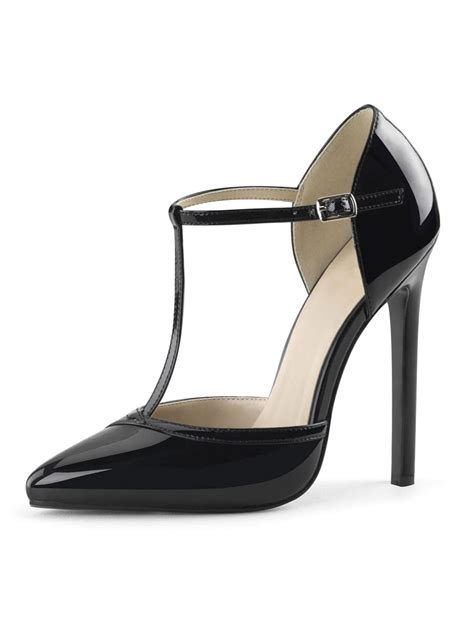 women s high heels slip on pointed toe stiletto heel sequins t strap sexy vintage pumps
