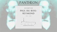 Paul du Bois-Reymond Biography - German mathematician (1831–1889 ...