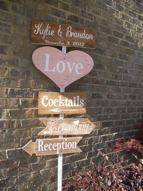 Rustic Wedding Directional Signmade Custom For A Bride Getting