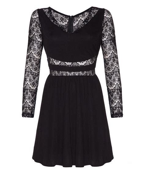 Look What I Found On Zulily Black Lace Panel A Line Dress By Iska