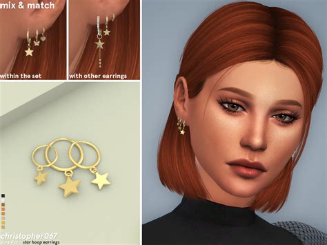 Hoop Earrings Sims 4 Cc The Best Produck Of Earring