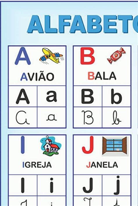 Alfabeto Alfabeto Ilustrado Com Quatro Tipos De Letras Images And