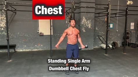 Single Arm Standing Dumbbell Chest Fly Chest Pec Exercise Workout