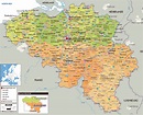 Mapa político y administrativo grande de Bélgica con carreteras ...