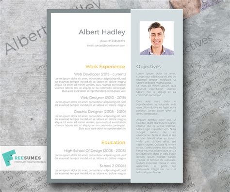 Focus Resume Template For Free Freesumes