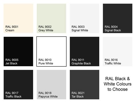 Ral Color Chart White