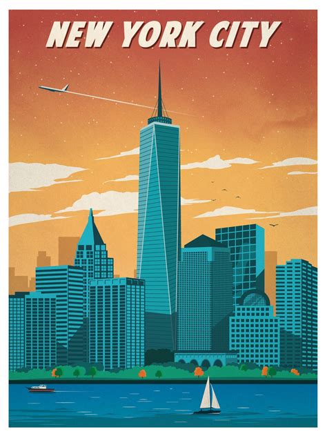 Vintage New York Print Travel Posters City And Vintage Travel