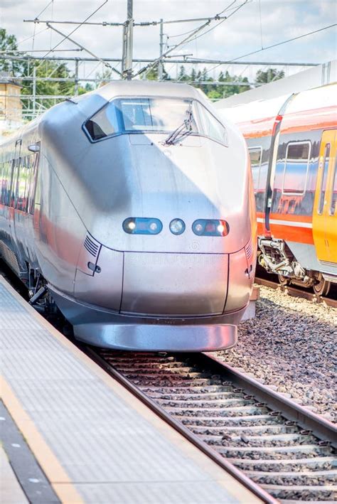 Express Train In Norway Stock Photo Image Of Railway 1023104