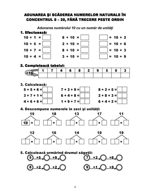 Fise De Lucru Matematica Clasa 1 Conocimientos Generales