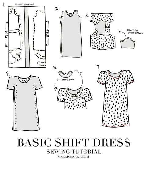 Basic Shift Dress Dress Sewing Tutorials Sewing Patterns Free Shift