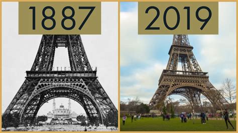 Evolution Of Eiffel Tower 1887 2019 Youtube