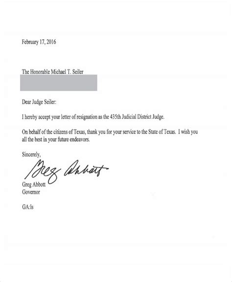 Resignation Acceptance Letter From Manager Sample