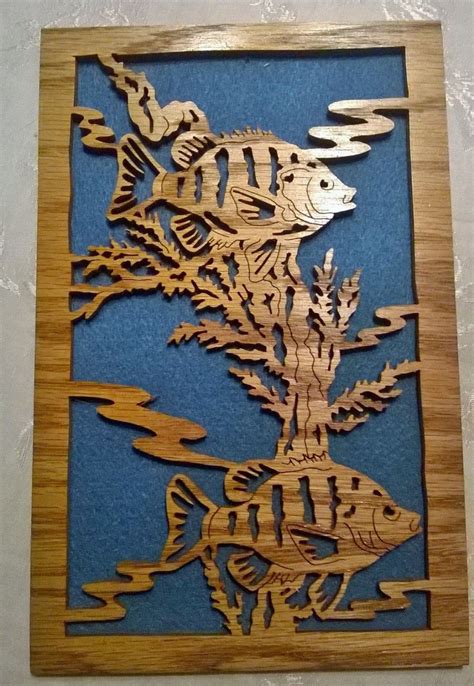 Scroll Saw Fish Wall Decoration Etsy Lavori A Traforo Arazzi Idee