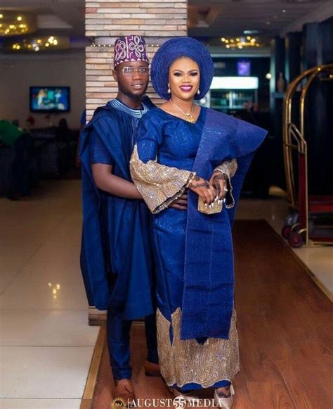 Nigerian African Traditional Couple Aso Oke Wedding Setaso Etsy