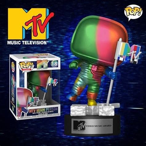 Funko Pop Icons 18 Mtv Moon Person Rainbow Hobbies And Toys