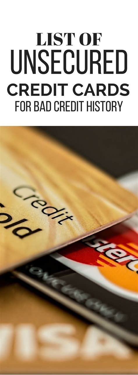 Credit card line for bad credit. Unsecured Credit Cards for Bad Credit History… (With images) | Unsecured credit cards