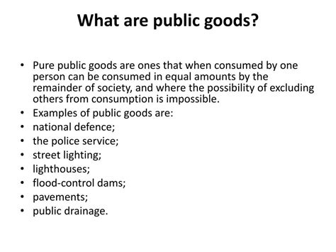 Ppt Public Goods Powerpoint Presentation Free Download Id2150378