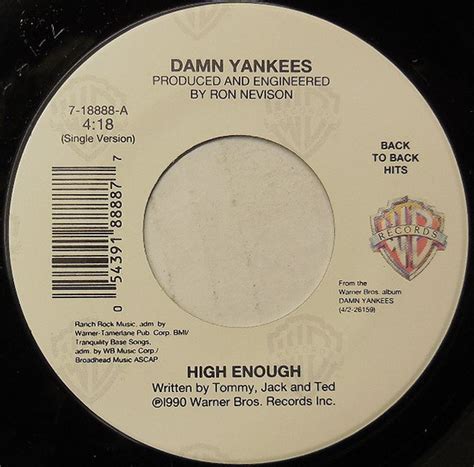 Damn Yankees High Enough 1990 Vinyl Discogs