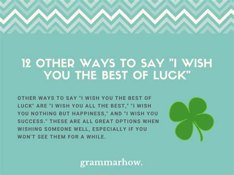 12 Other Ways To Say I Wish You The Best Of Luck 2023