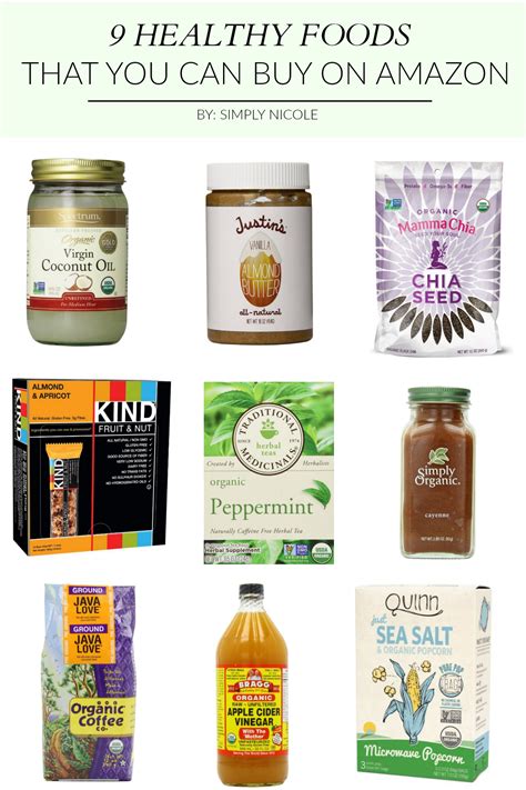 Did you know that some americans can spend as much as $1000 per month on food alone! 9 Healthy Foods that You Can Buy on Amazon - Simply Nicole