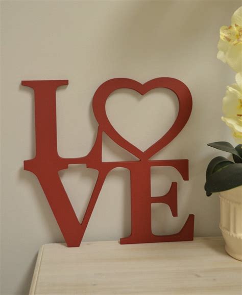 Love Wood Sign Sign Love Valentine Decor Custom Made Home