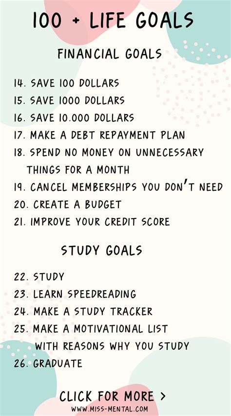 100 Life Goals With Free Printable Goal Planner Life Goals List