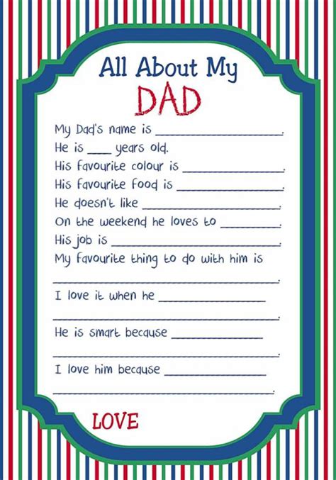My father is a hero (simplified chinese: All About Dad Gift | LoveToTeach.org