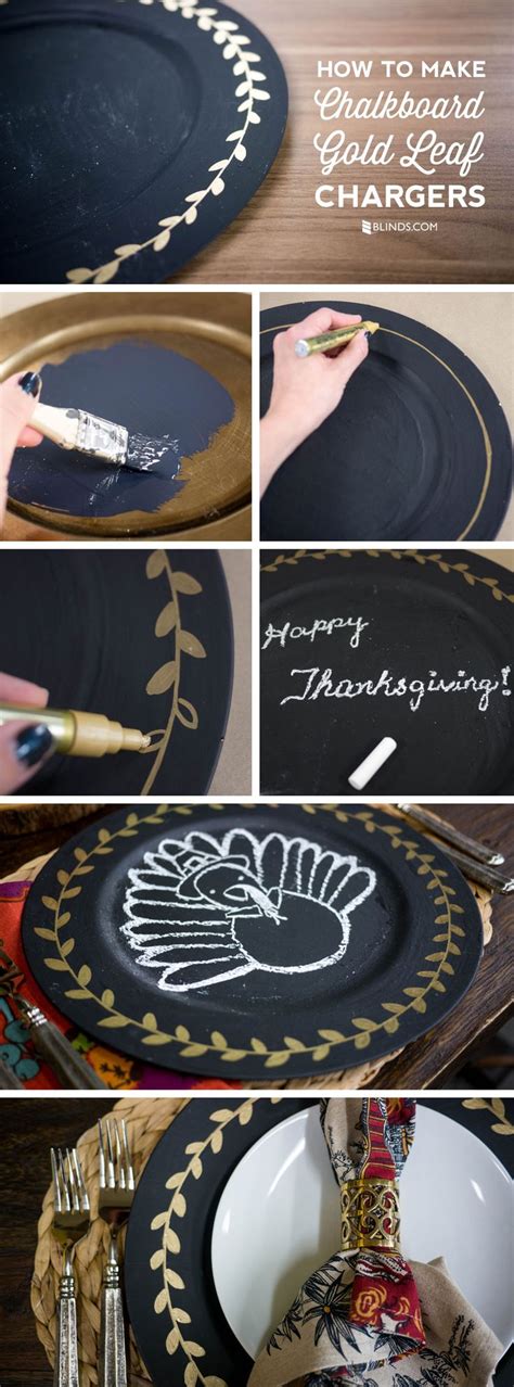 How To Make Chalkboard Gold Leaf Chargers Charger Plate