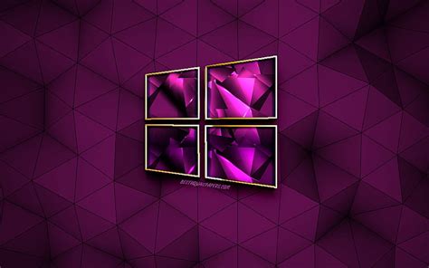 Windows 10, logo, purple diamond logo, creative HD wallpaper | Pxfuel