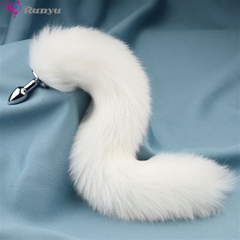 romance valentine′ s day ts faux fox bunny tail metal anal butt plug sexy toys adults china