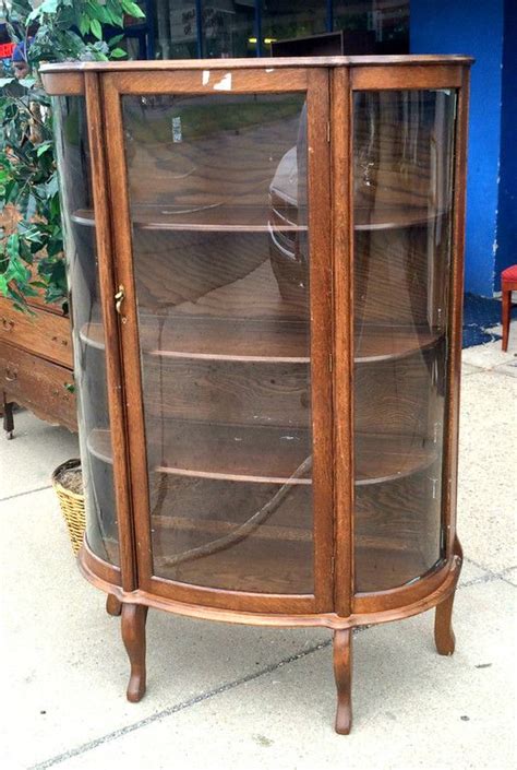 Antique Curved Glass China Cabinet Value