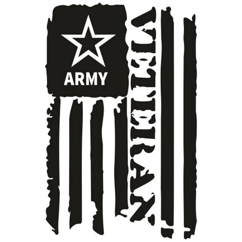 Army Veteran Flag Svg Distressed Veteran Flag Png