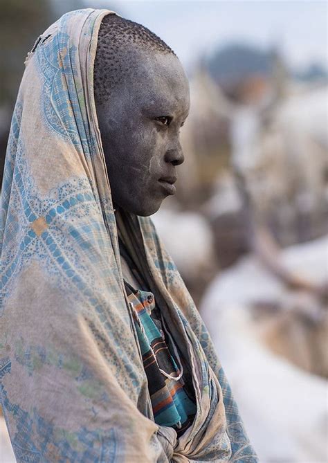 Mundari Tribe Boy Covered In Ash To Protect From The Mosquitoes And