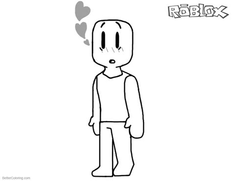 Roblox Coloring Pages Noob In Love - Free Printable Coloring Pages