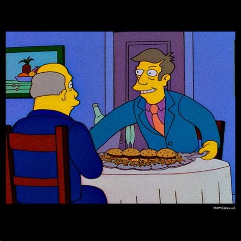 Mens The Simpsons Skinner And Chalmers Steamed Hams Scene Sweatshirt Fifth Sun