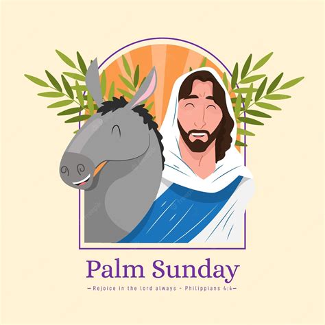 Free Vector Flat Palm Sunday Illustration