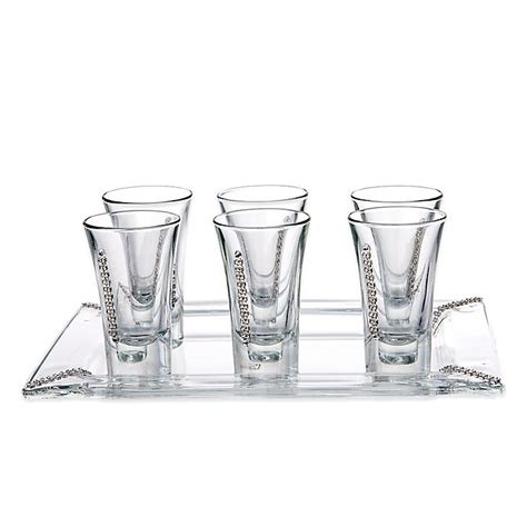 Classic Touch 7 Piece Liqueur Set With Swarovski® Crystals Bed Bath