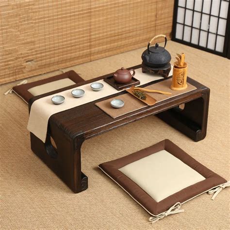 Oriental Furniture Chinese Low Tea Table Small Rectangle 80x39cm Living