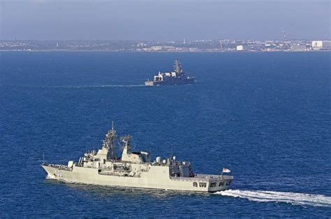 Australian Hmas Stuart And Japanese Defence Ship Kirisame Departed Fleet Base West Late Oct 29 To
