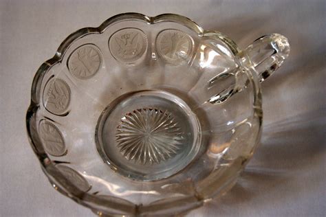 Vintage Fostoria Mid Century Coin Glass Bowl Nappy Frosted