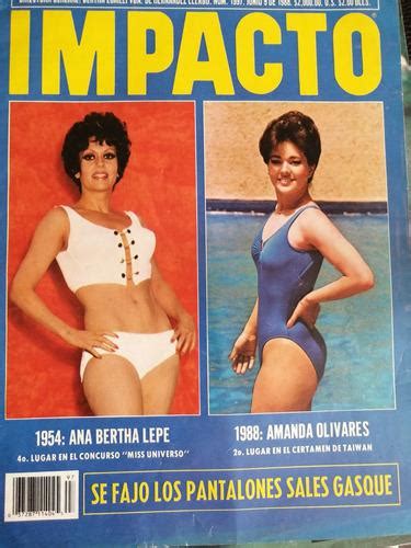 Revista impacto 1988 portada ana bertha lepe miss universo en México