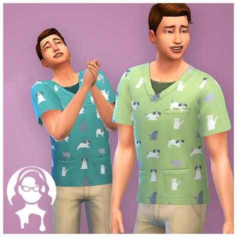 Cute And Cuddly Vet Scrubs The Sims 4 Create A Sim Curseforge