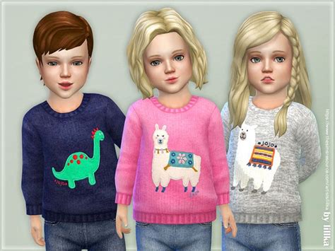 Cozy Animal Sweater For Toddler Found In Tsr Category Sims 4 Toddler