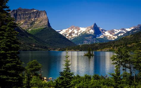 Saint Mary Lake Wild Goose Island Glacier National Park Montana