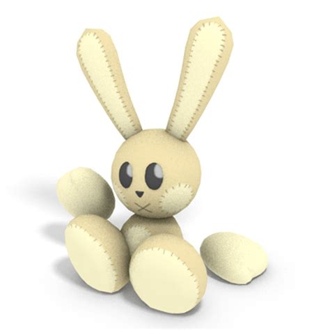 3d Bunny Plushie Model